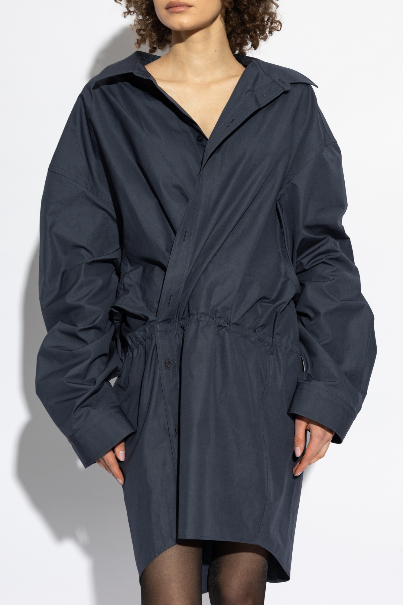 Balenciaga Cotton dress with draping | Women's Clothing | Vitkac